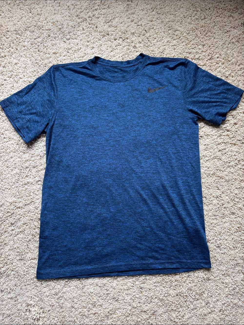 Nike Men's Heather Navy Performance Crew Dri fit Tee